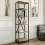 Hanah Home Suadiye Estantería Industrial Pino Atlántico y Negro